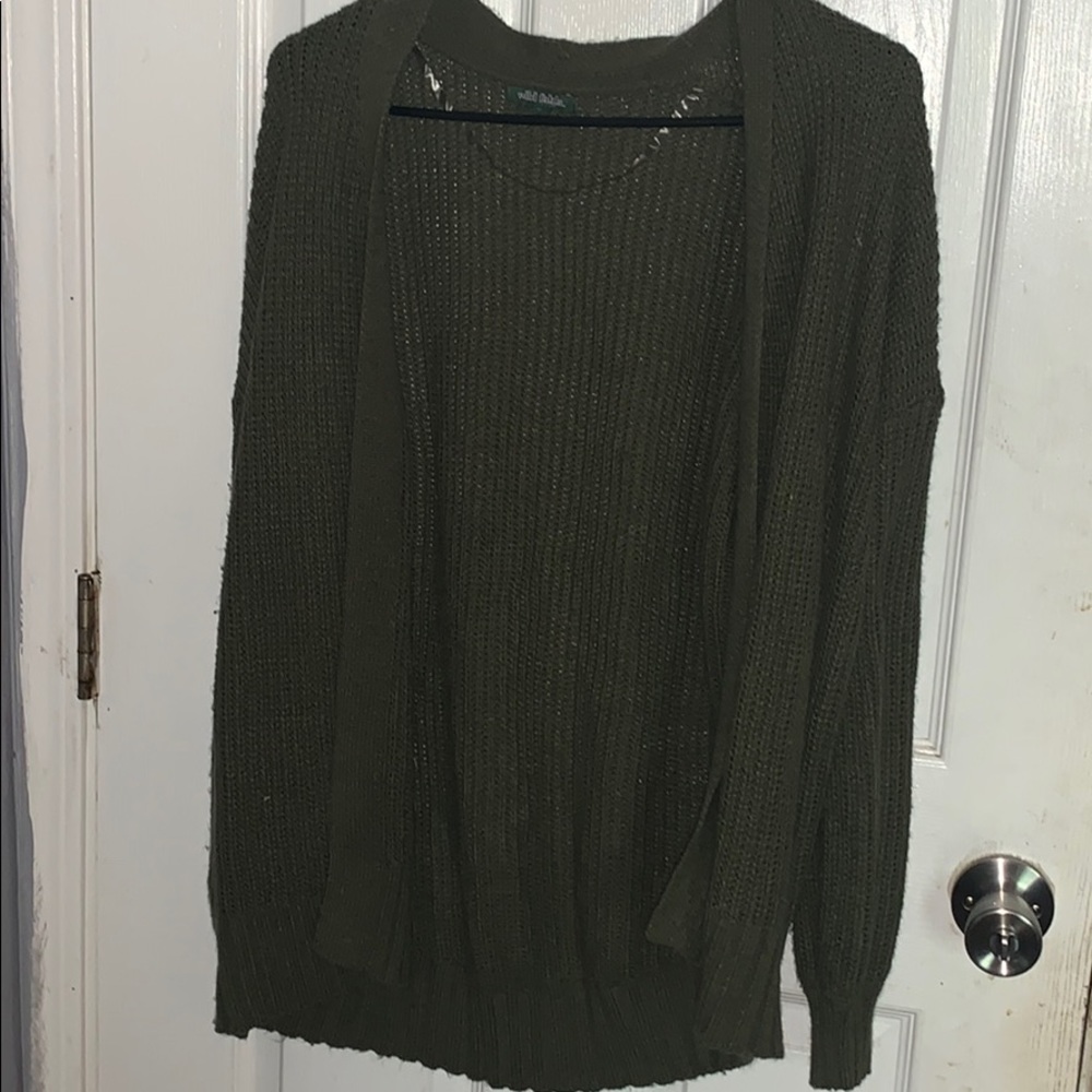 Olive green cardigan